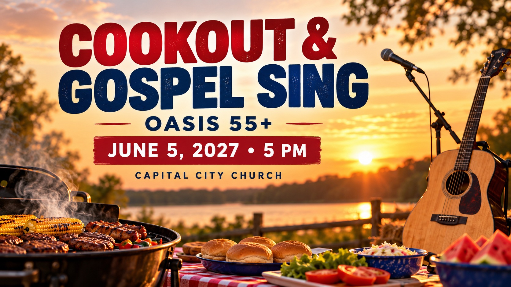 Oasis 55+ | Cookout & Gospel Sing. Capital City Church.