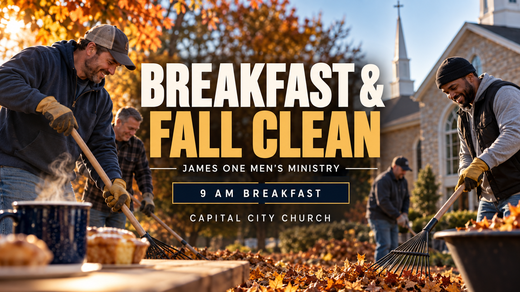 James One Men's Breakfast & Fall Clean. Capital City Church.