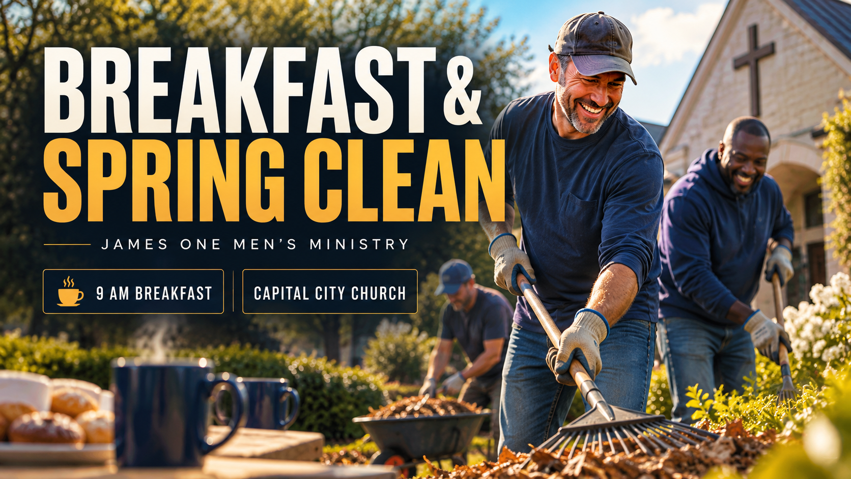 James One Men's Breakfast & Spring Clean. Capital City Church.