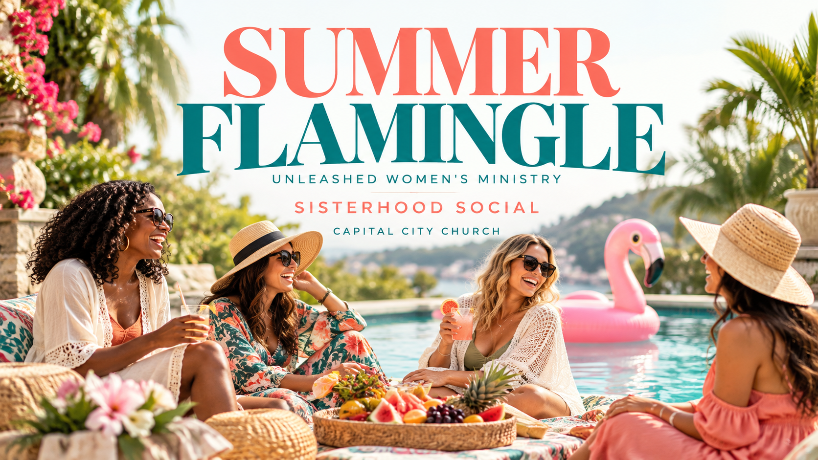 Unleashed Women's Ministry - Summer Flamingle Sisterhood Social. Capital City Church.